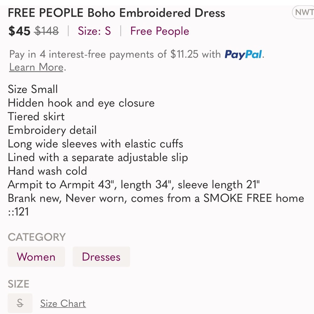 FREE PEOPLE Boho Embroidered Dress - Picture 8 of 8